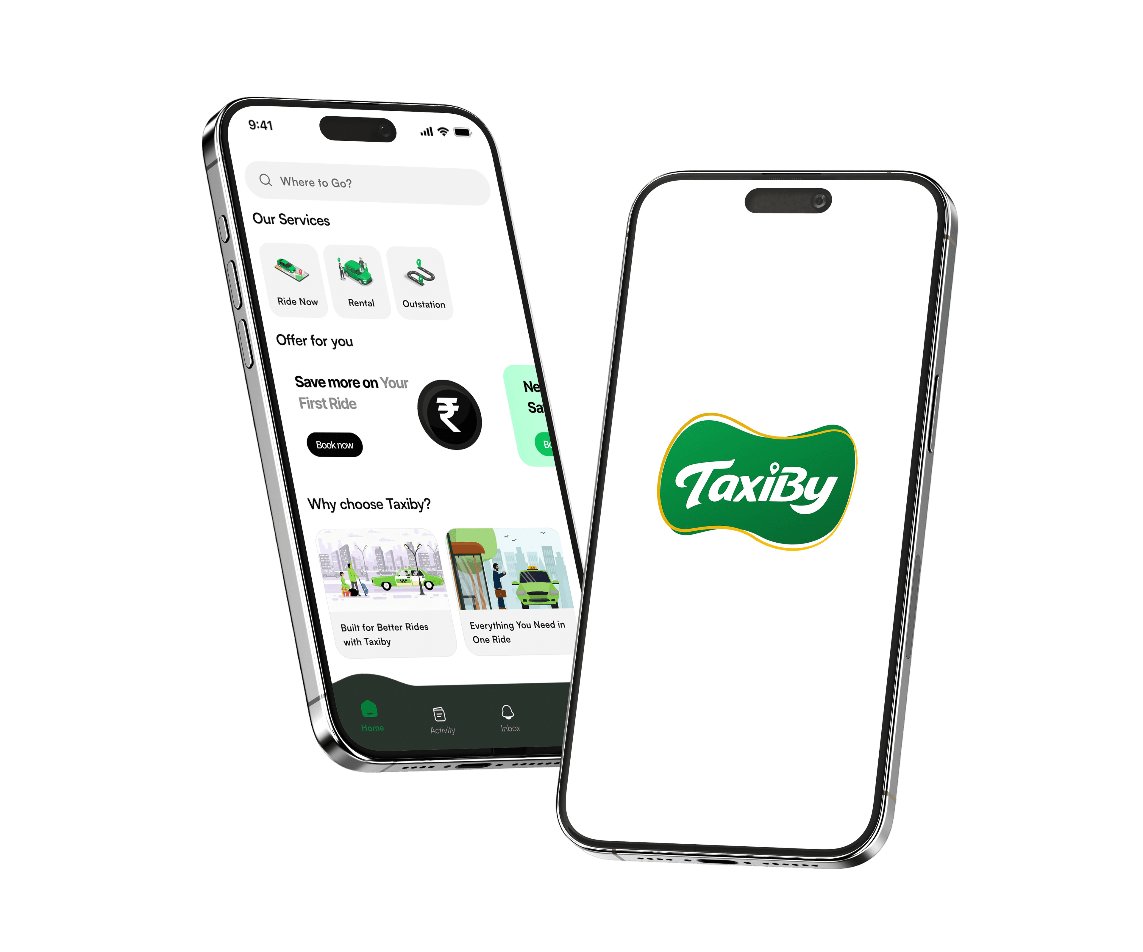TaxiBy App 3D Mockup